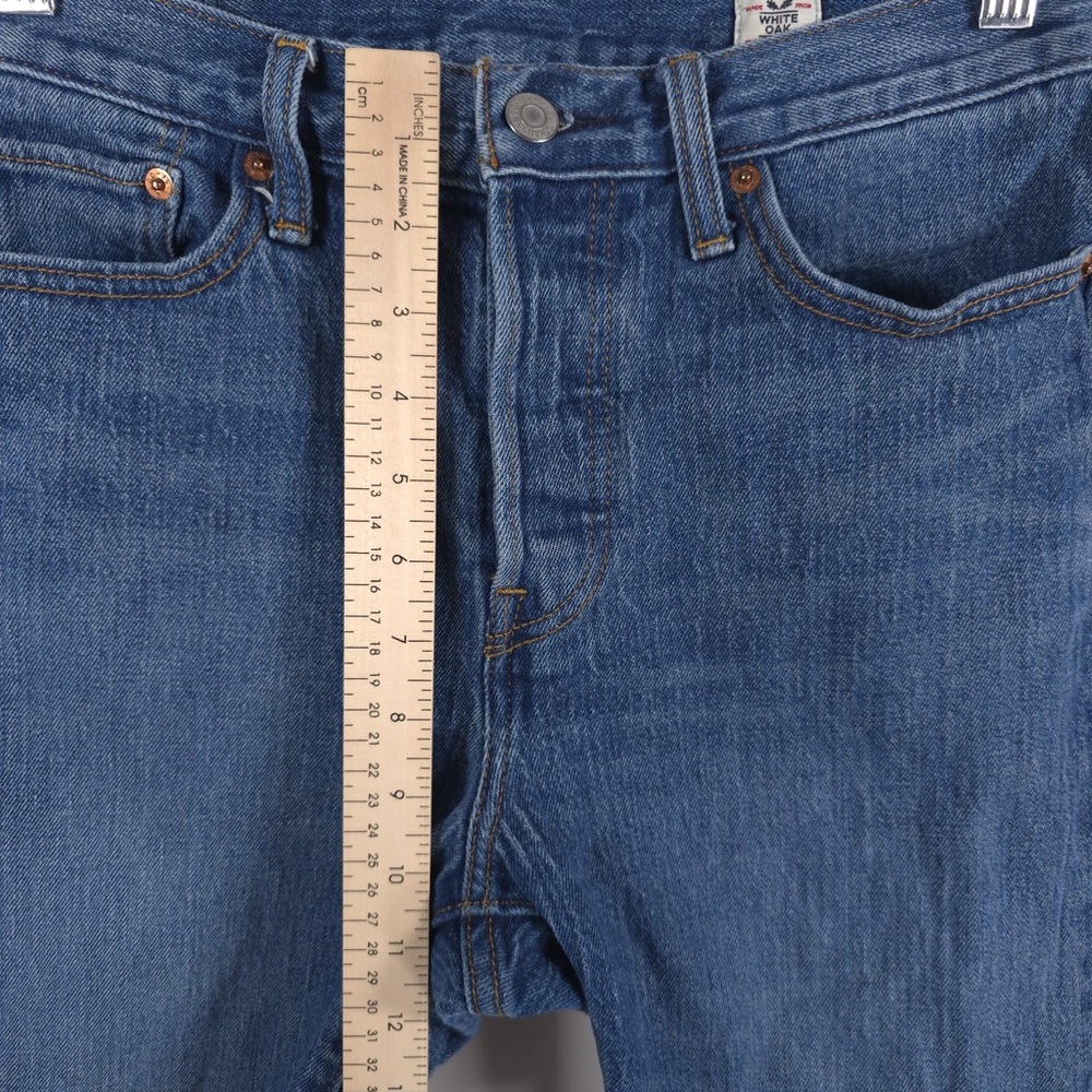 Levi’s WHITE OAK CONE DENIM Button Fly Jeans 29 High Rise Raw Hem 22861-0001 - Picture 6 of 15